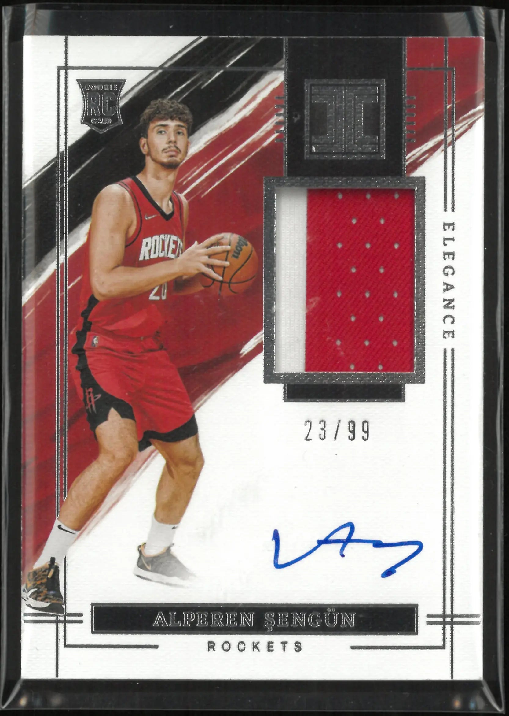 2021-22 Panini Impeccable Elegance Rookie Patch Autograph Alpren Sengun Auto /99 