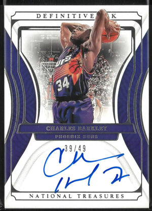 2021-22 Panini National Treasures Definitive Autograph Charles Barkley Auto /49 