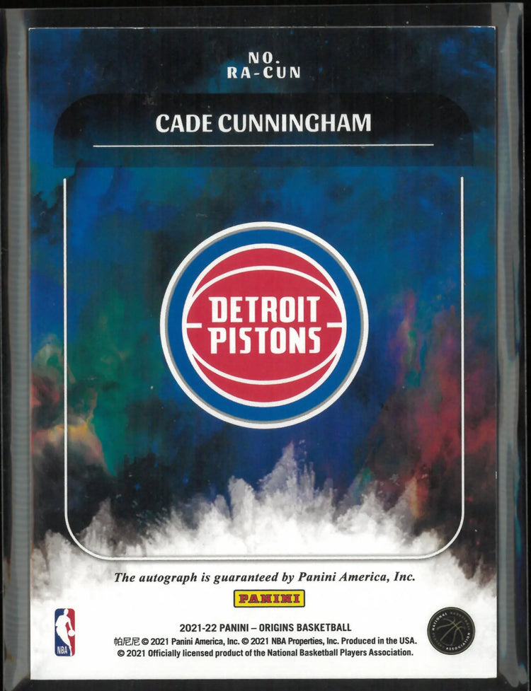 2021-22 Panini Origins Cade Cunningham Autograph RC 