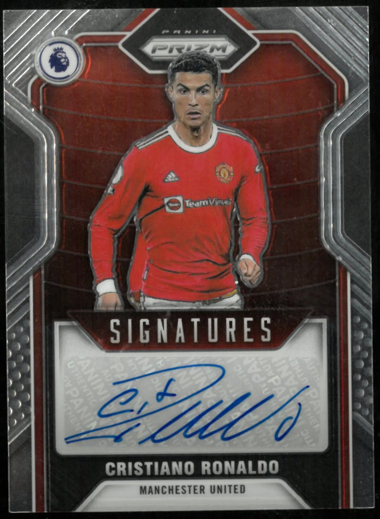 2021-22 Panini Prizm PL Soccer Cristiano Ronaldo CR7 Signatures Auto 