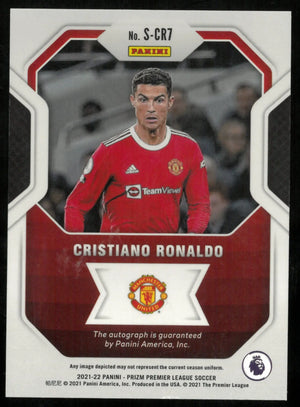 2021-22 Panini Prizm PL Soccer Cristiano Ronaldo CR7 Signatures Auto 