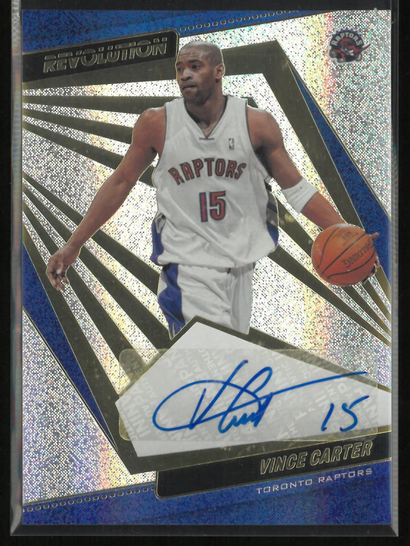 2021-22 Panini Revolution Autograph Vince Carter Auto Sand Glitter 