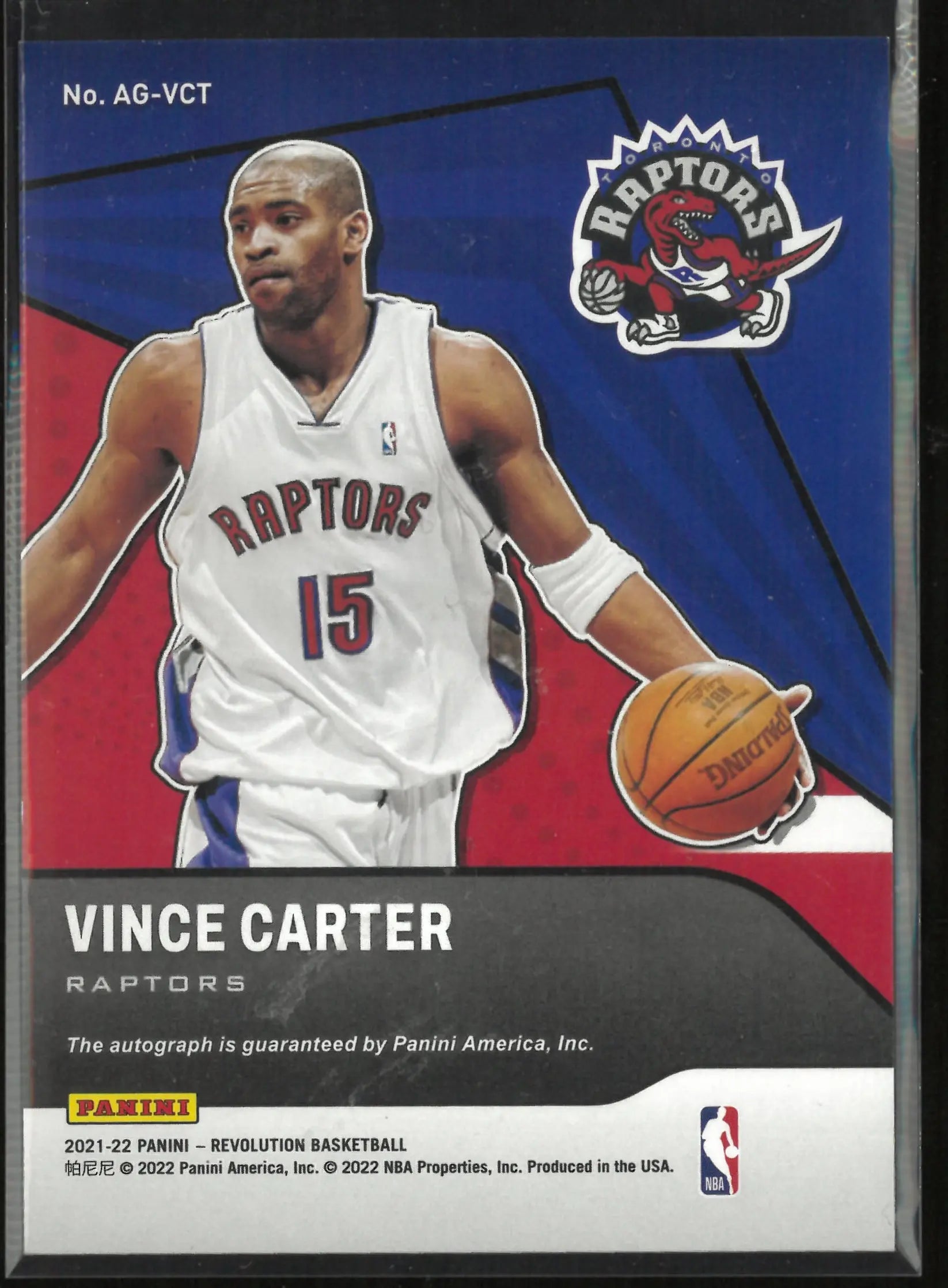 2021-22 Panini Revolution Autograph Vince Carter Auto Sand Glitter 