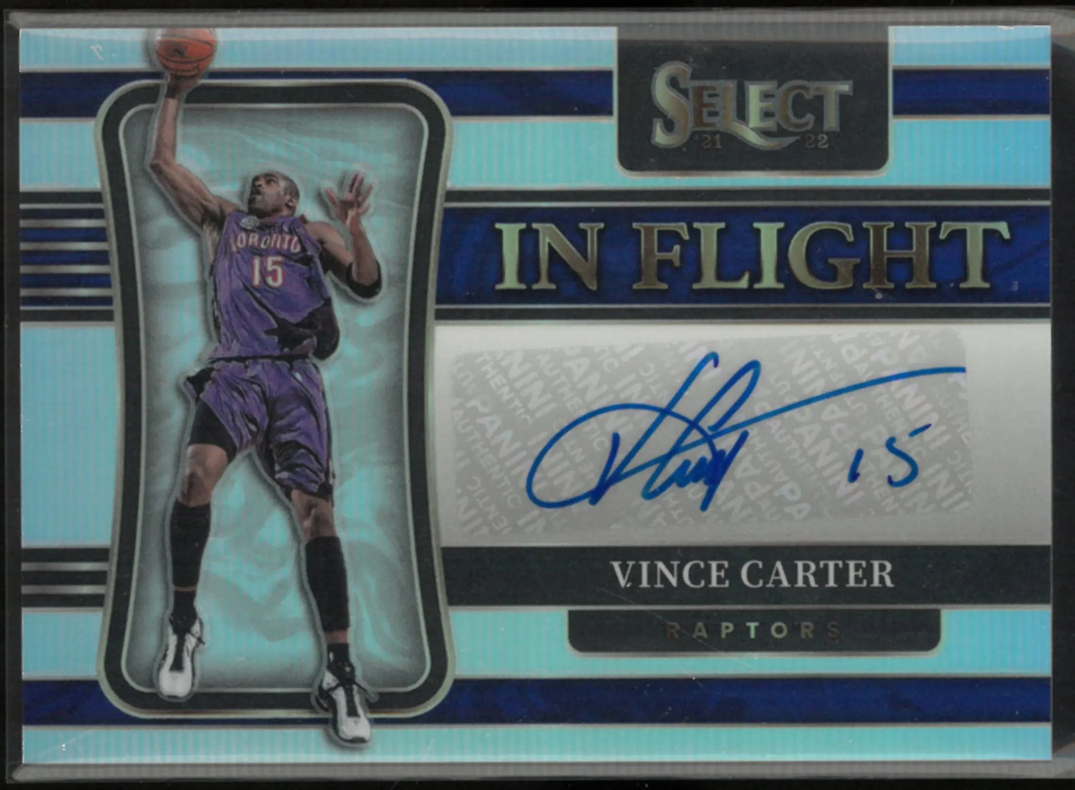 2021-22 Panini Select In Flight Autograph Vince Carter Auto 