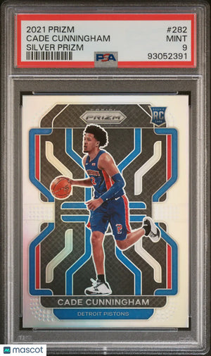 2021-22 Prizm Basketball Cade Cunningham RC Rookie #282 Silver Prizm PSA 9 