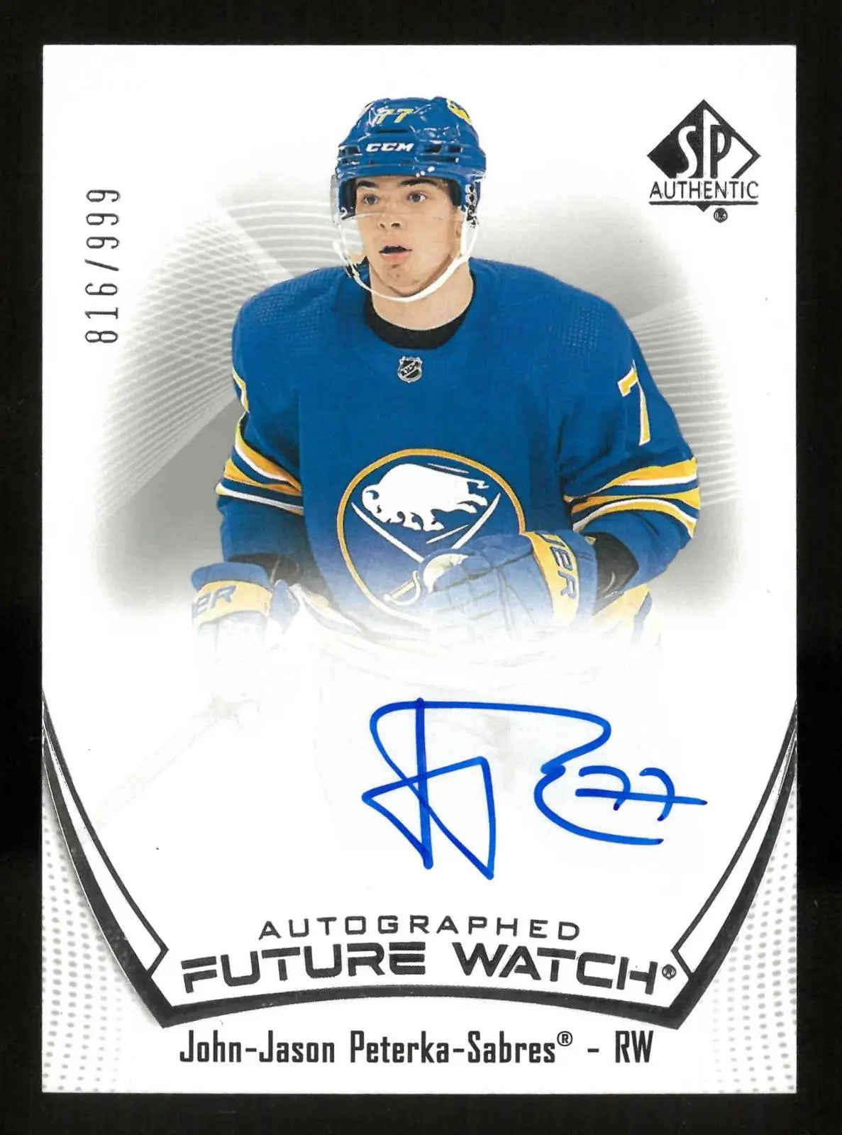 2021-22 SP Authentic Future Watchm J.J. Peterka /999 