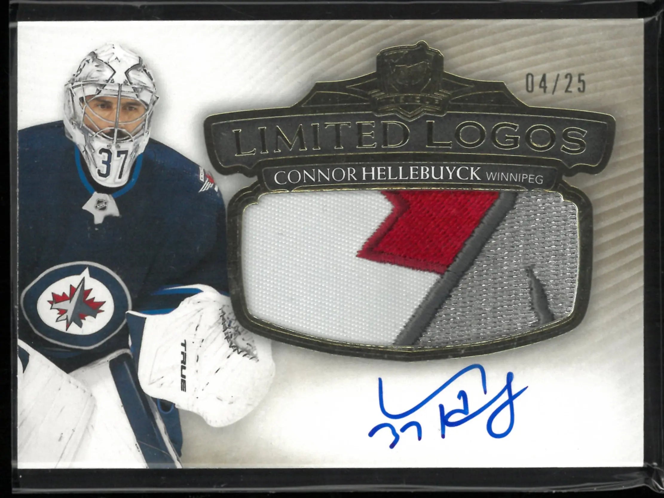 2021-22 The Cup Limited Logos Connor Hellebuyck Patch Autograph  /25 