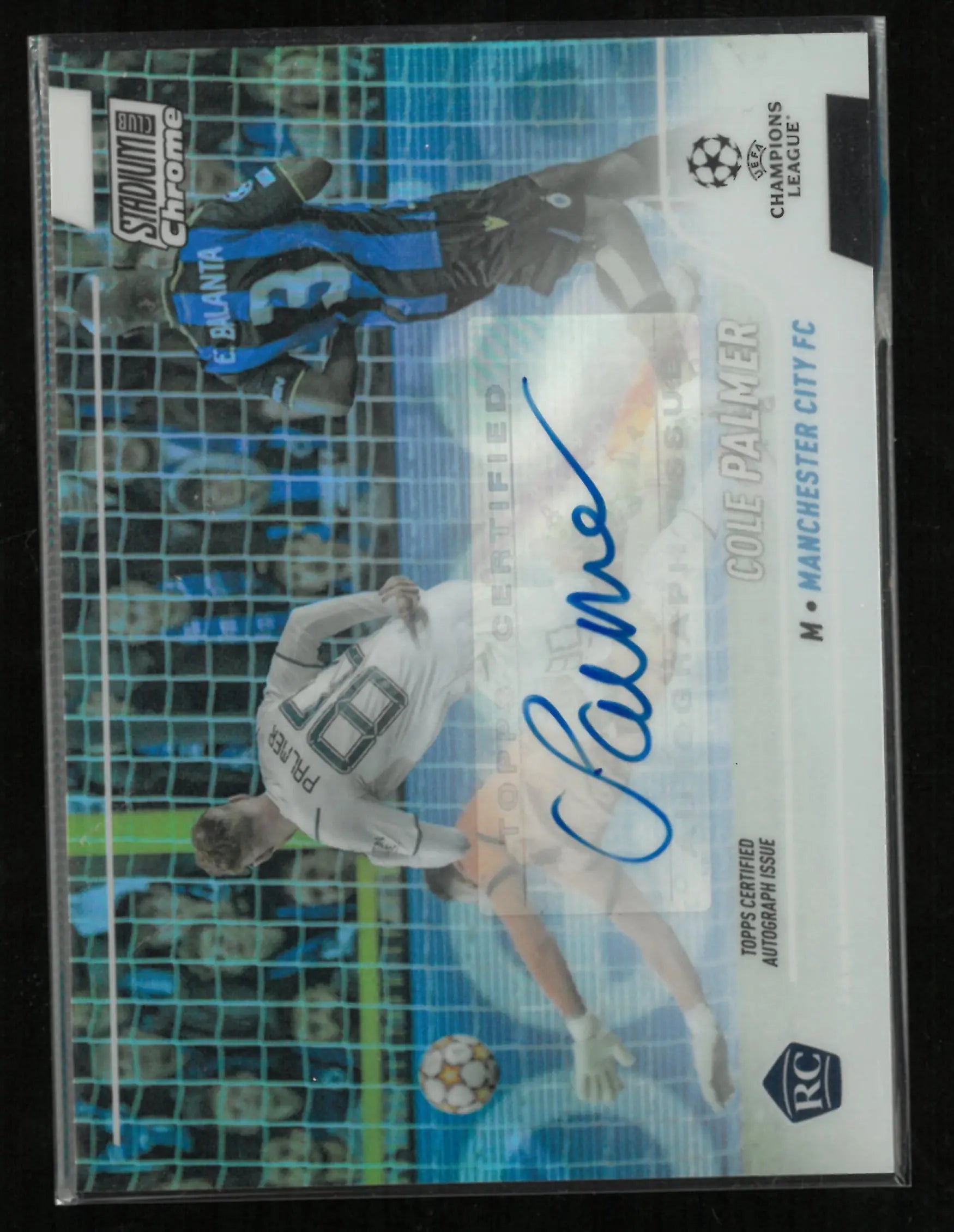 2021-22 Topps Stadium Club Chrome UEFA Champions League Cole Palmer Autograph Rookie RC 