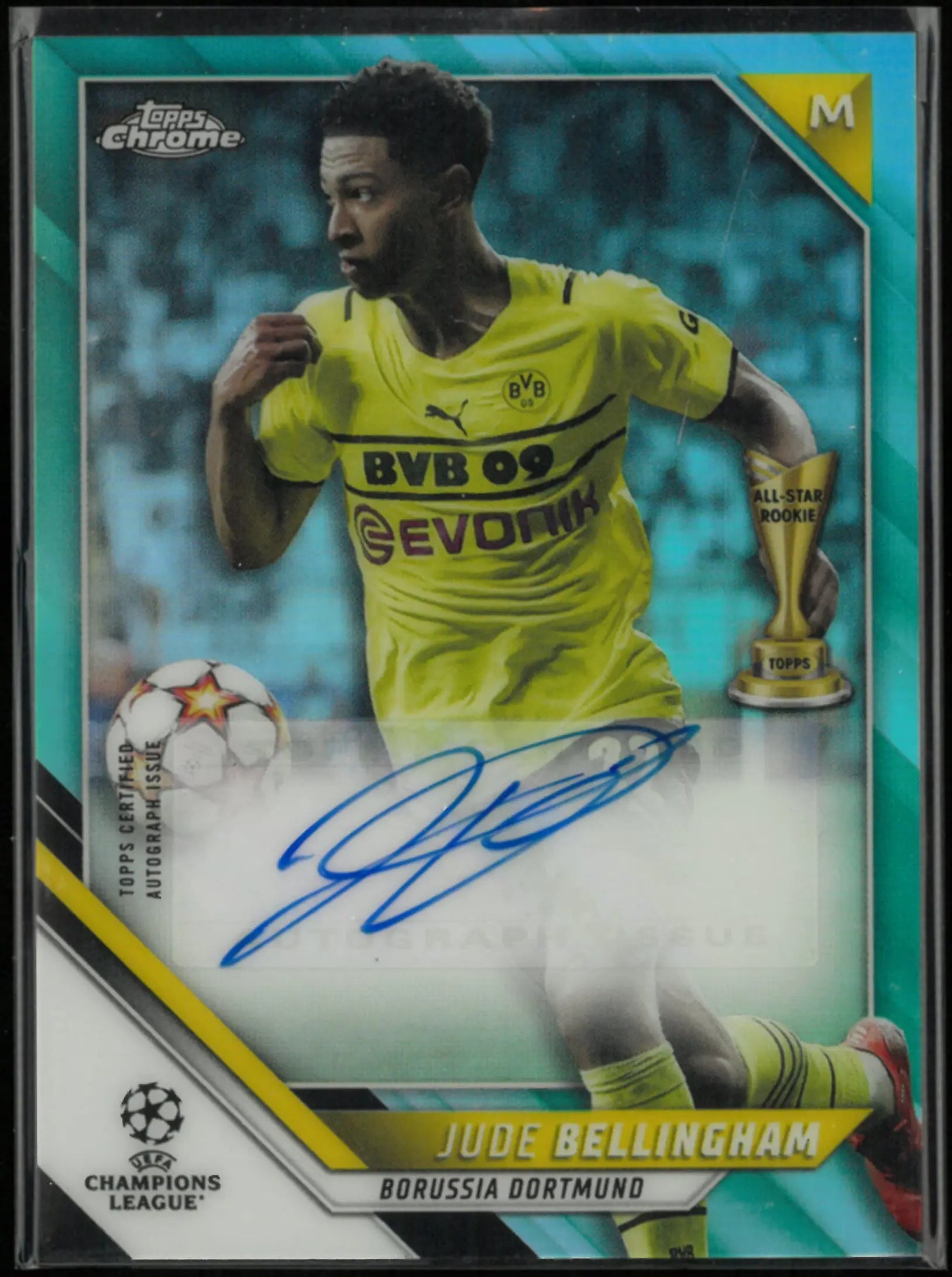 2021/22 Topps UEFA Champions League Autograph Jude Bellingham Auto Teal /199 