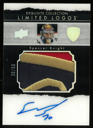 2021-22 UD Exquisite Hockey Spencer Knight RC Limited Logos Patch Auto /50 