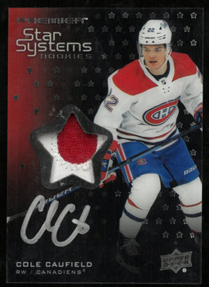 2021-22 UD Premier Star Systems RC Rookie Patch Auto Cole Caufield /25 