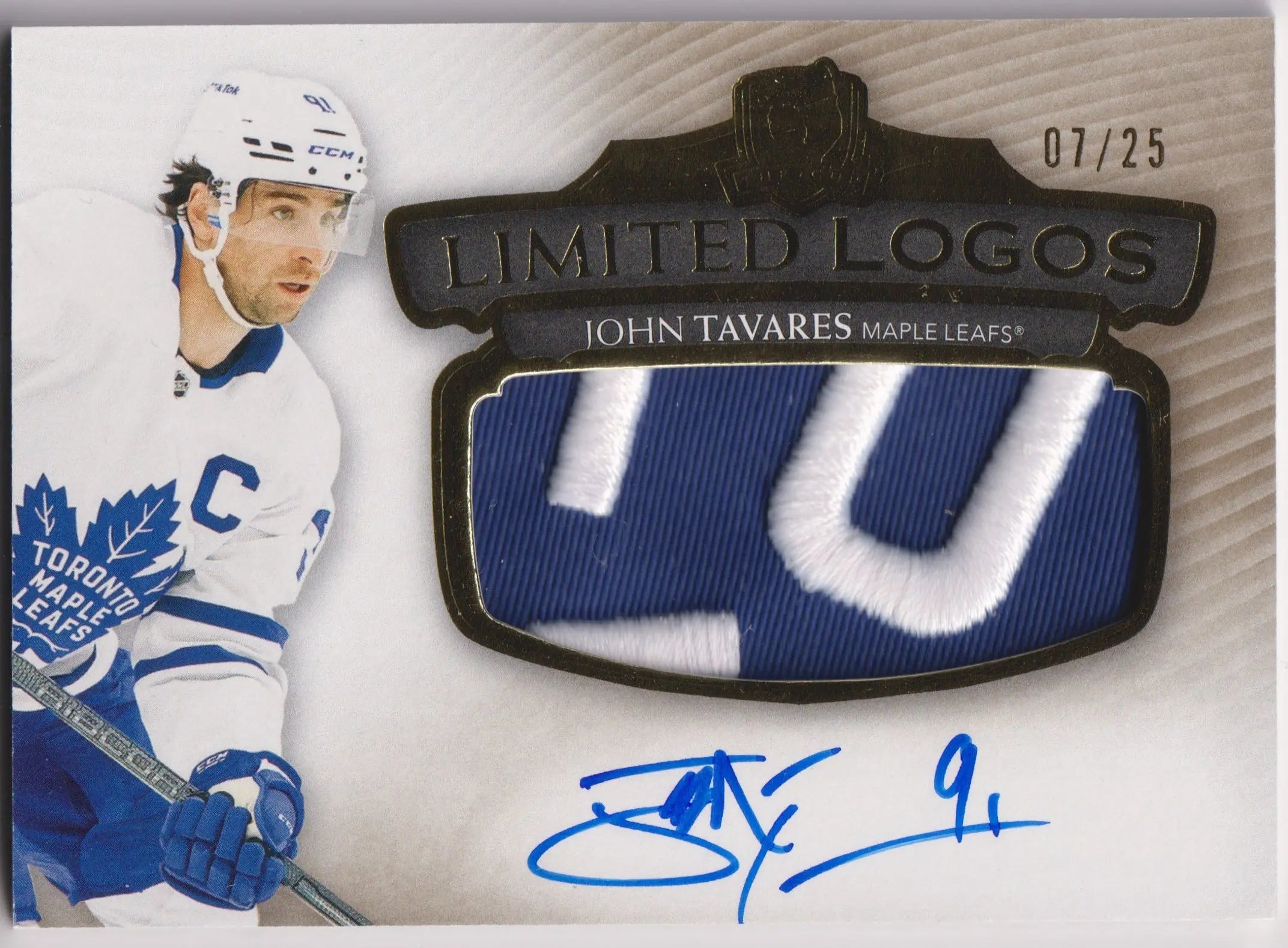 2021-22 UD The Cup Autograph Patch John Tavares Limited Logos Auto /25 