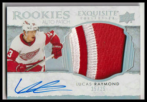 2021-22 UD The Cup Lucas Raymond Exquisite Collection Rookie Auto Patch #/25 
