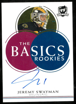 2021-22 UD The Cup The Basics Rookies Auto Jeremy Swayman 