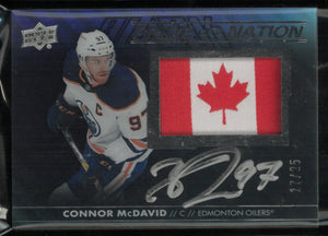 2021-22 Upper Deck Black Pride Of A Nation Patch Autograph Connor McDavid /25 