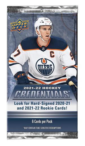 2021-22 Upper Deck Credentials Hockey Box By the Pack (Single Pack Sales) 