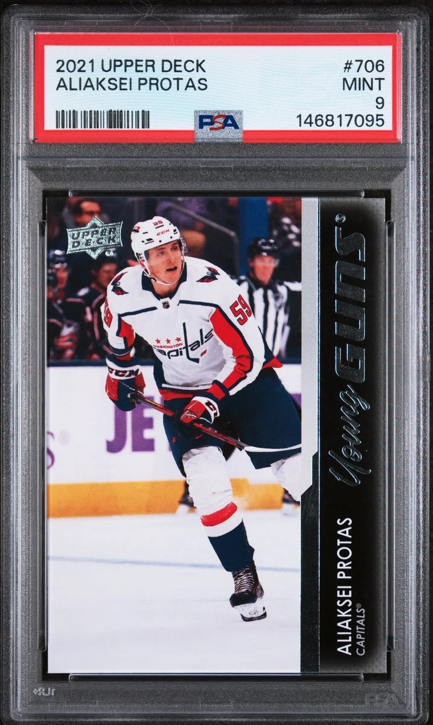 2021-22 Upper Deck Extended Series Aliaksei Protas Young Guns RC #706 PSA 9 