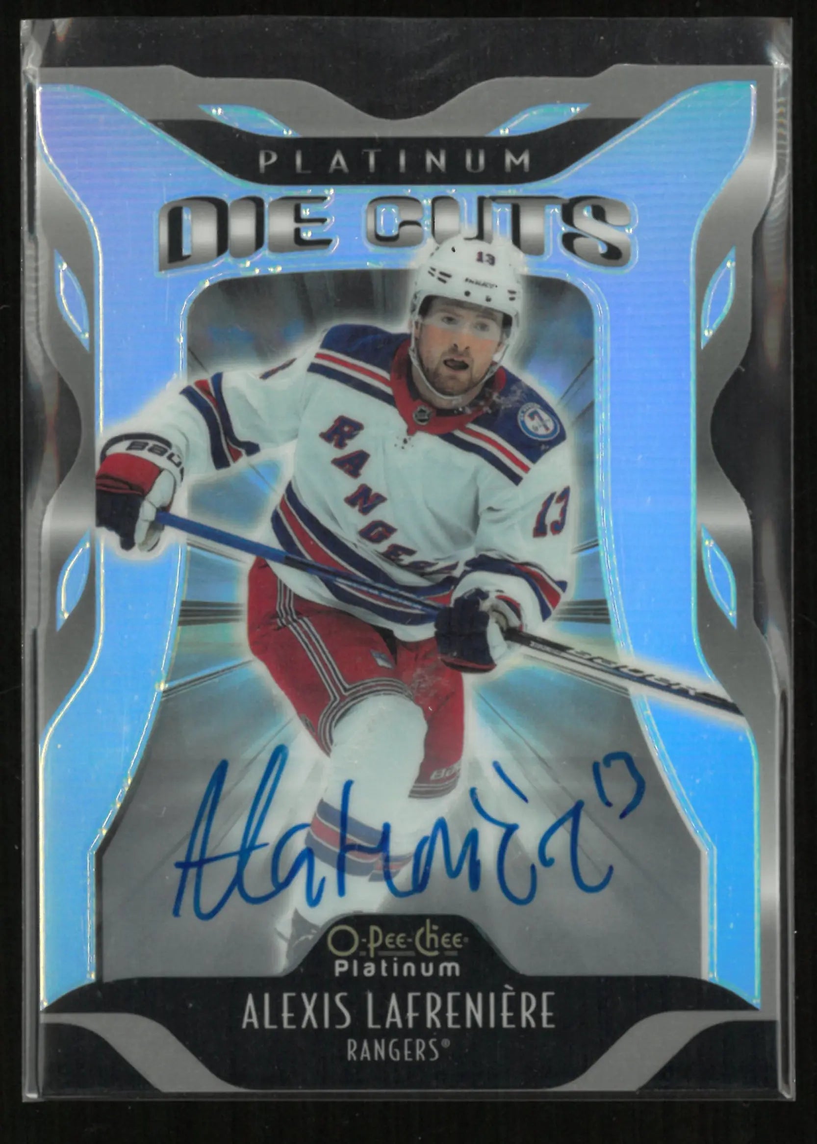 2021-22 Upper Deck O-Pee-Chee Platinum Die Cuts Alexis Lafreniere Autograph Auto 