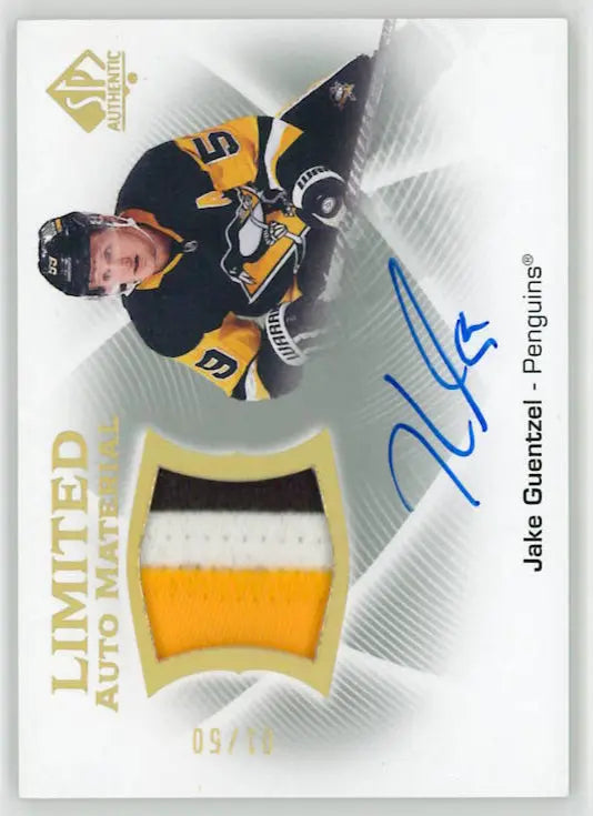 2021-22 Upper Deck SP Authentic Limited Autograph Patch Jake Guentzel Auto /50 