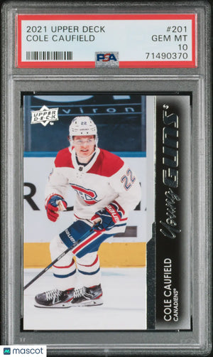 2021-22 Upper Deck Series 1 Cole Caufield Young Guns RC Rookie PSA 10 