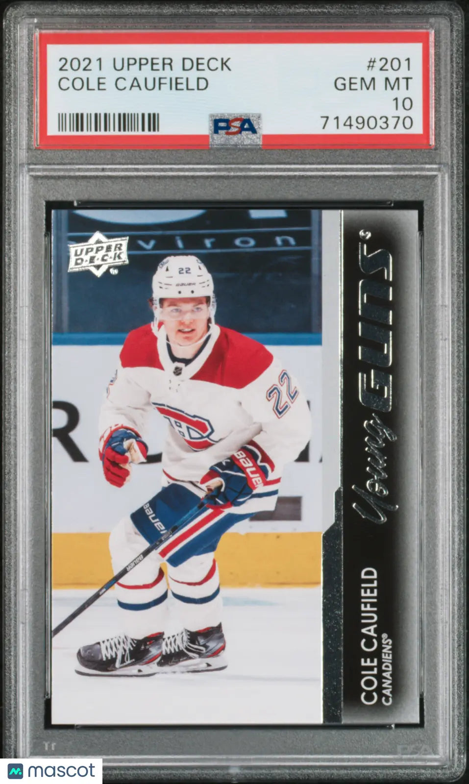 2021-22 Upper Deck Series 1 Cole Caufield Young Guns RC Rookie PSA 10 