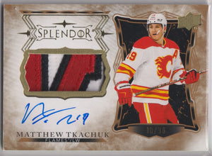 2021-22 Upper Deck Splendor Patch Autograph Matthew Tkachuk Auto /36 