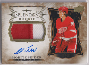 2021-22 Upper Deck Splendor Rookie Patch Autograph Moritz Seider Auto /49 RC 