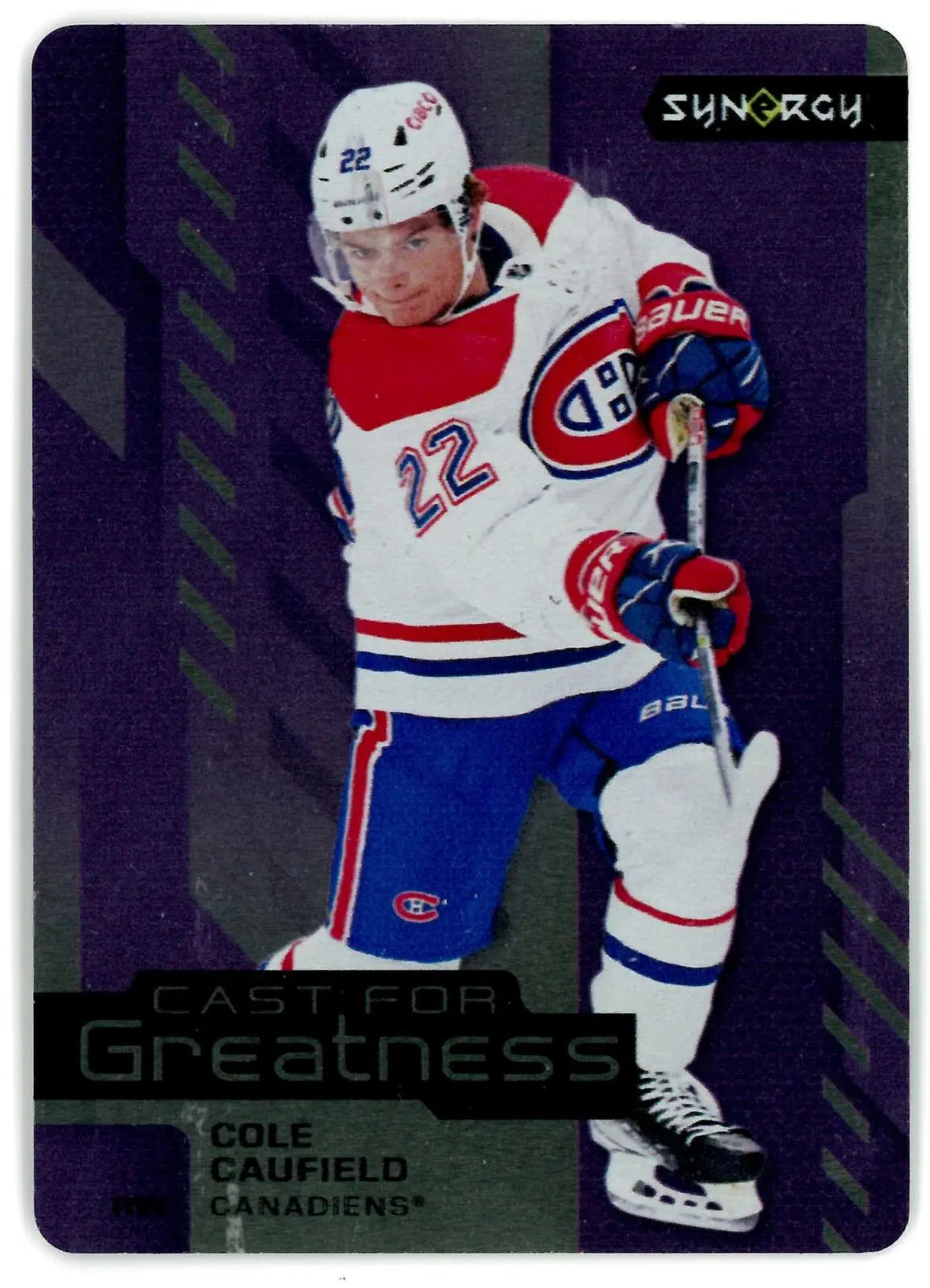 2021-22 Upper Deck Synergy Metal Rookie Card Cole Caufield Cast for Greatness RC 