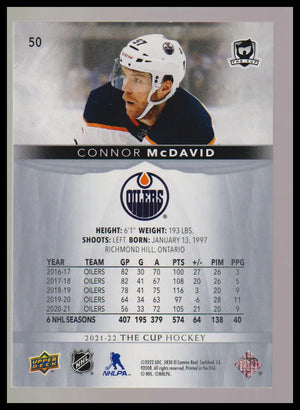 2021-22 Upper Deck The Cup #50 Connor McDavid #/249 