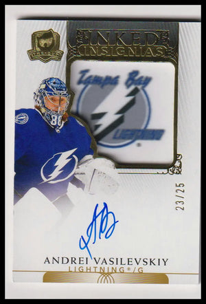 2021-22 Upper Deck The Cup #II-AV Andrei Vasilevskiy Inked Insignias #/25 