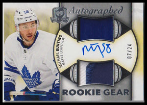 2021-22 Upper Deck The Cup #RG-MB Michael Bunting Autographed Rookie Gear #/24 