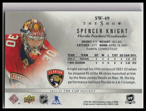 2021-22 Upper Deck The Cup #SW-49 Spencer Knight The Show #/99 