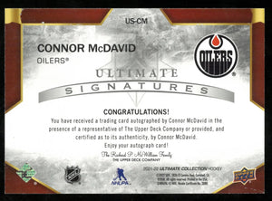 2021-22 Upper Deck Ultimate Collection Ultimate Signatures Auto Connor McDavid 