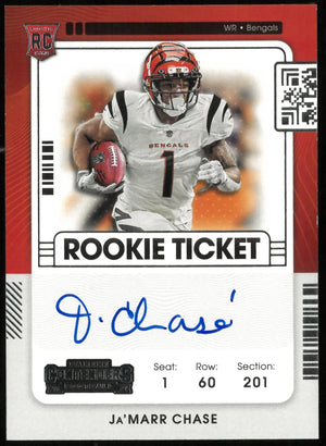 2021 Contenders Football RC Rookie Ticket Auto Ja'Marr Chase 