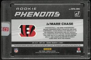 2021 Donruss Football Ja'Marr Chase RC Rookie Phenoms Patch Auto /99 