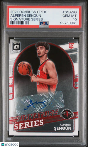 2021 Donruss Optic Signature Series Auto Alperen Sengun RC Rookie PSA 10 