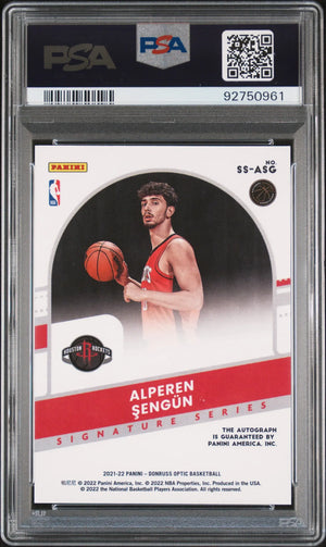 2021 Donruss Optic Signature Series Auto Alperen Sengun RC Rookie PSA 10 
