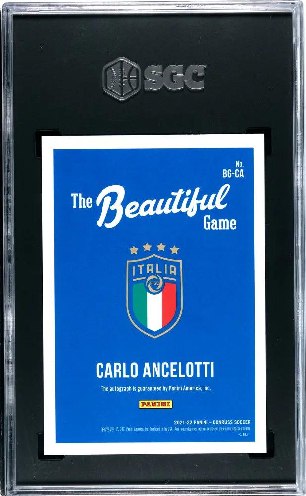 2021 Donruss Road To Qatar Carlo Ancelotti The Beautiful Game Auto SGC 9.5 