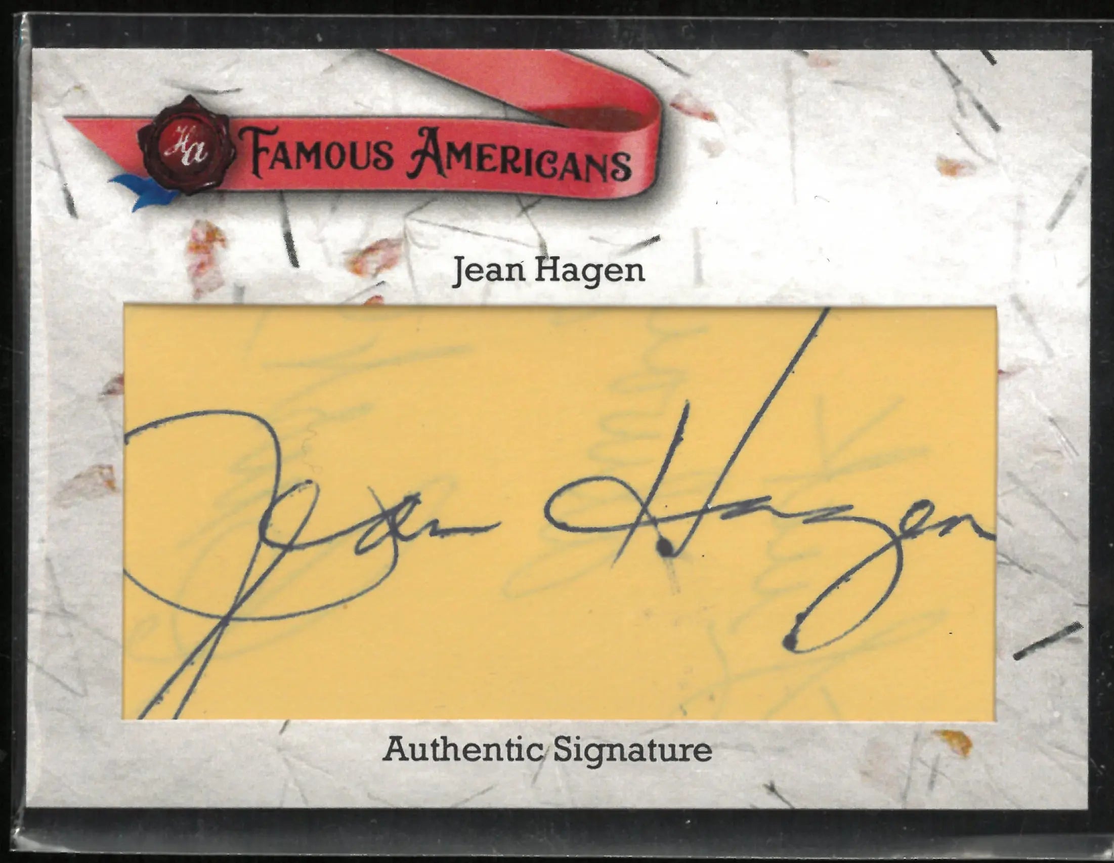2021 Historic Autograph Famous Americans Cut Signature Jean Hagen Autograph 
