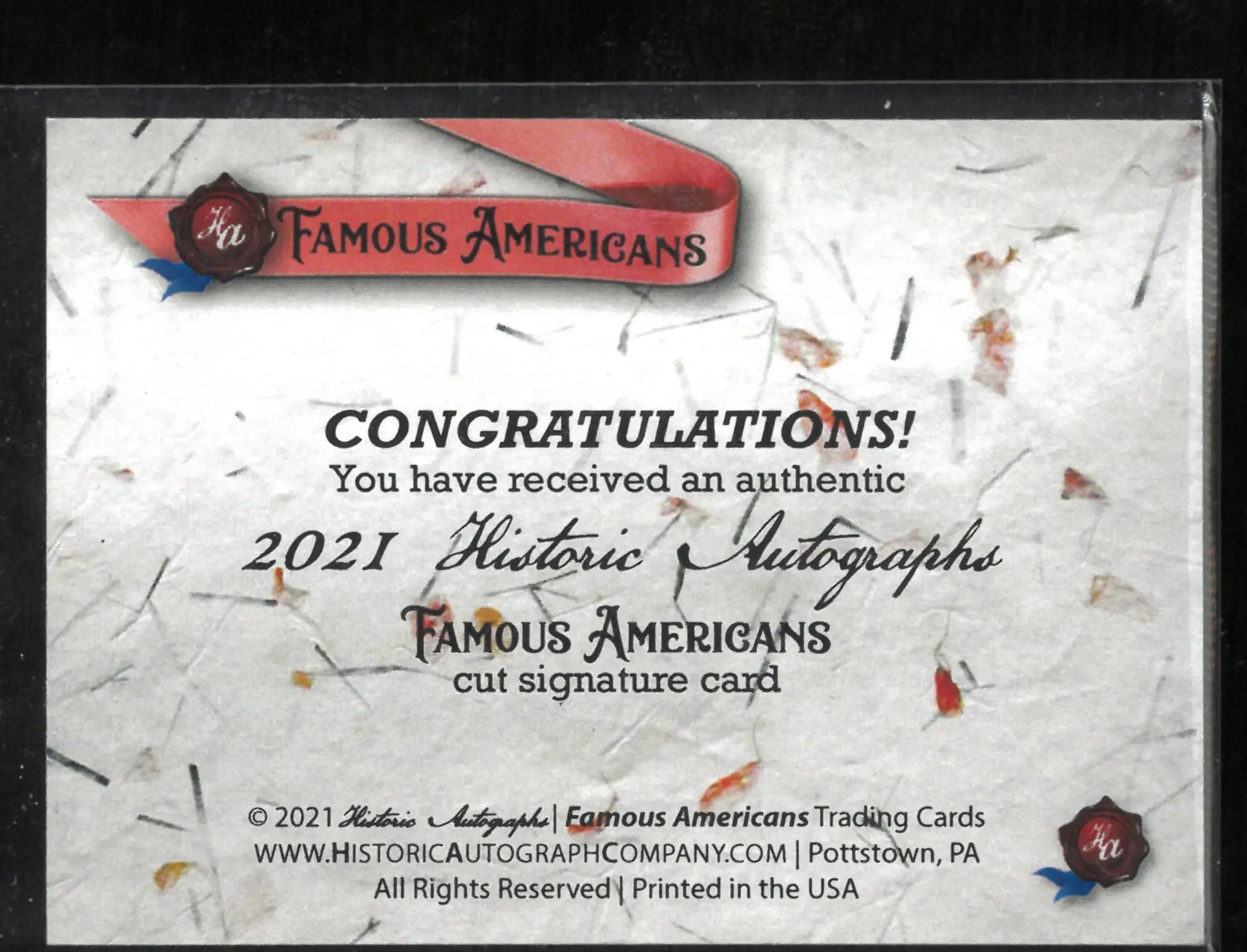 2021 Historic Autograph Famous Americans Cut Signature Jean Hagen Autograph 