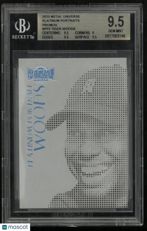 2021 Metal Universe Platinum Portraits Diamond Club Tiger Woods #PP2 BGS 9.5 