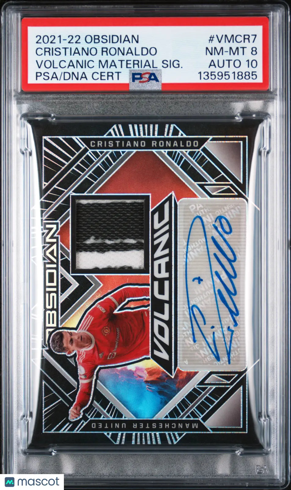 2021 Obsidian Volcanic Material Signatures Auto Cristiano Ronaldo PSA 8 /40 
