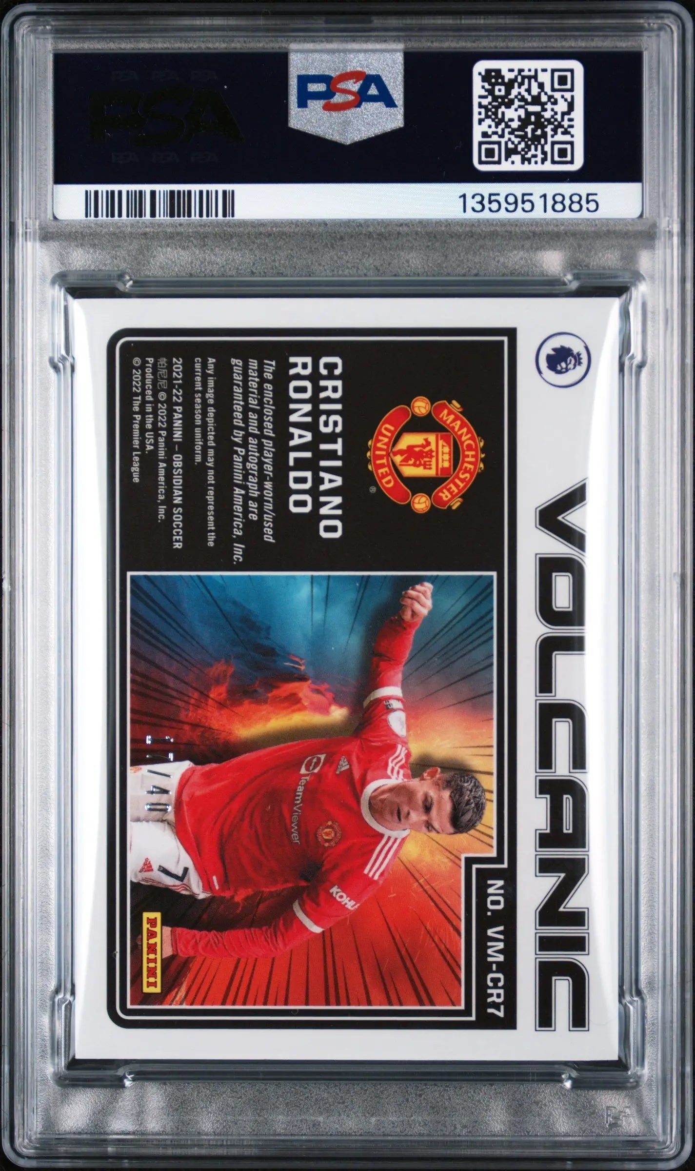 2021 Obsidian Volcanic Material Signatures Auto Cristiano Ronaldo PSA 8 /40 