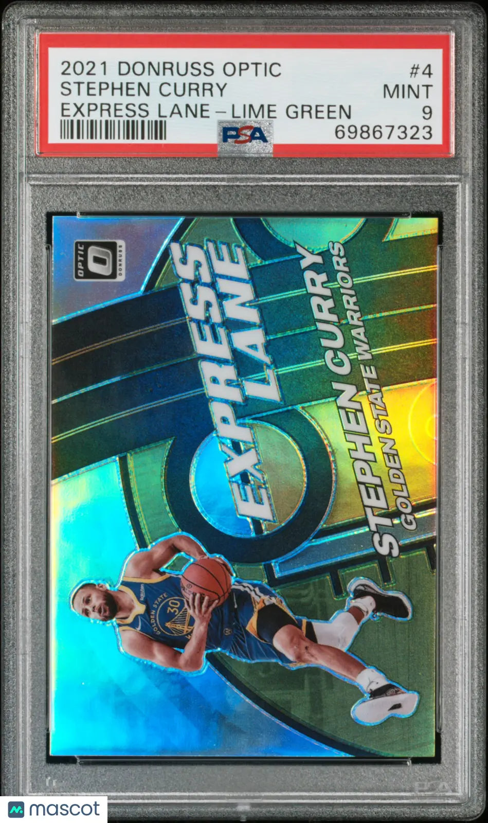 2021 Panini Donruss Optic Express Lane Stephen Curry #4 Lime Green PSA 9 /149 