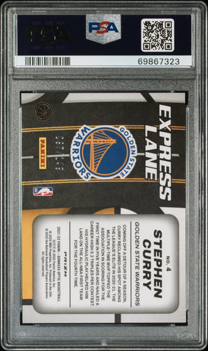 2021 Panini Donruss Optic Express Lane Stephen Curry #4 Lime Green PSA 9 /149 