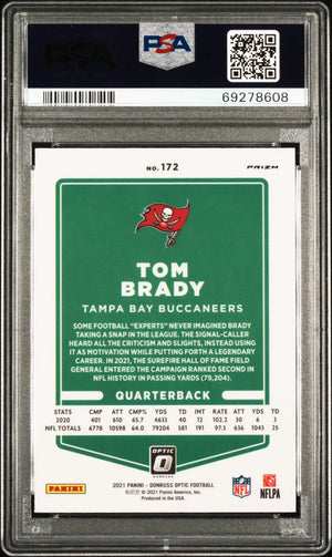 2021 Panini Donruss Optic Freedom Tom Brady #172 PSA 10 