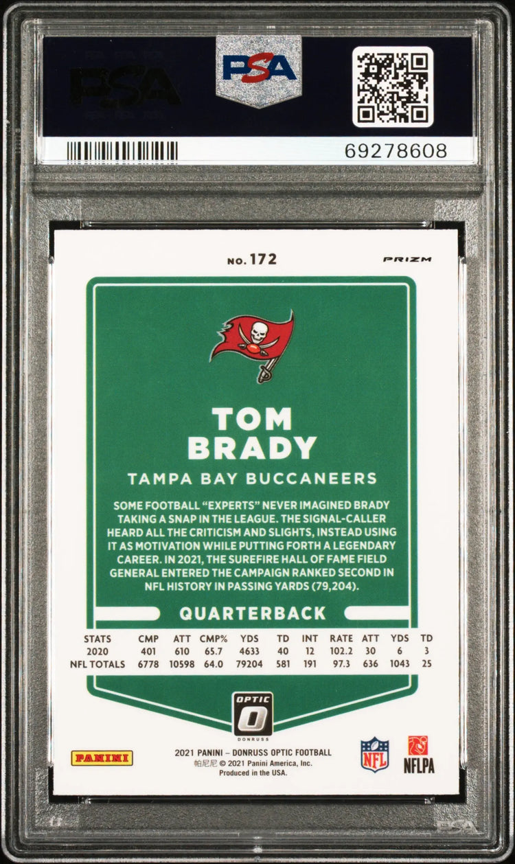 2021 Panini Donruss Optic Freedom Tom Brady #172 PSA 10 