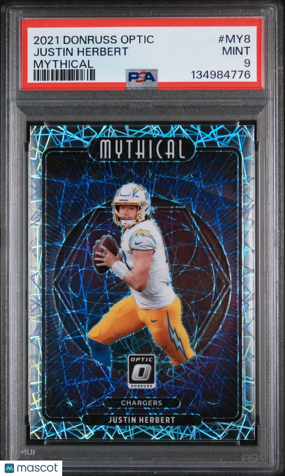 2021 Panini Donruss Optic Mythical Justin Herbert #MY8 PSA 9 