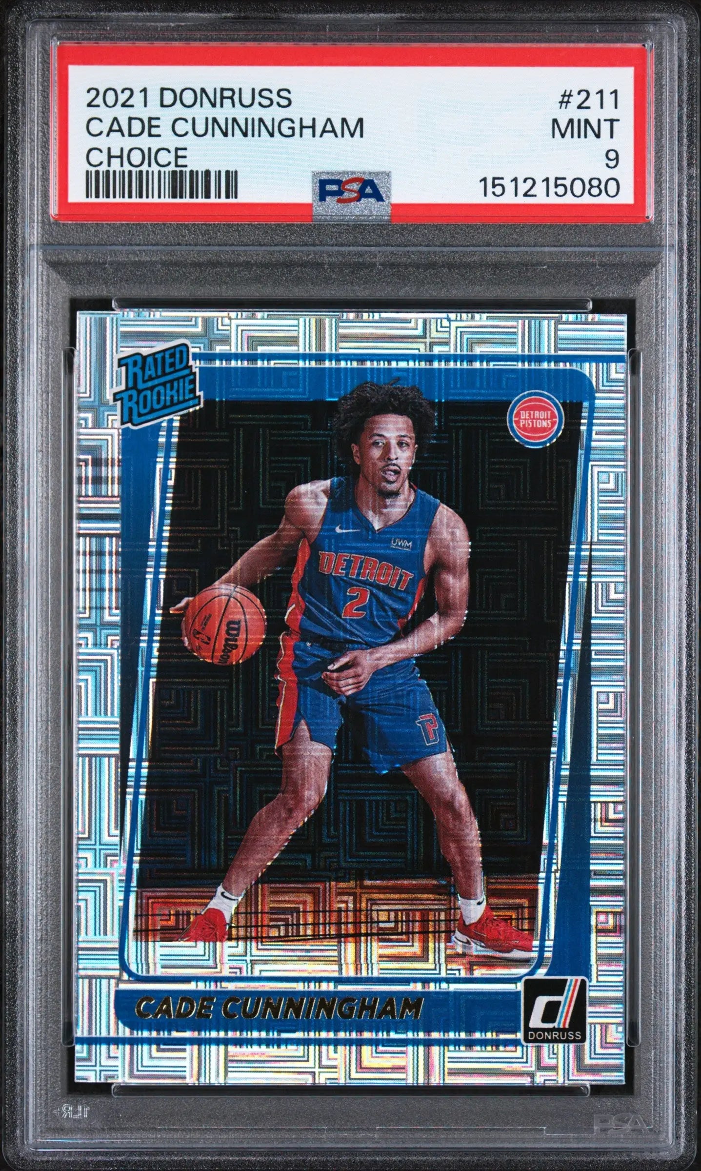 2021 Panini Donruss Rated Rookie Cade Cunningham Choice RC PSA 9 
