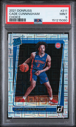 2021 Panini Donruss Rated Rookie Cade Cunningham Choice RC PSA 9 